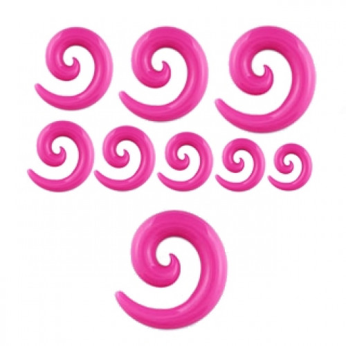 Rozťahovač do ucha - špirála ružová