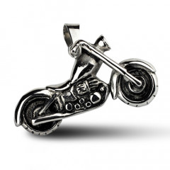 Oceľový prívesok - motorka chopper