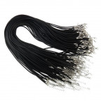 Kaučuková šnúrka na krk čierna, hr. 3 mm