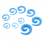 Rozťahovač do ucha - špirála modrá