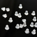 Náušnicový puzetový uzáver silikónový - 1 kus