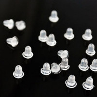 Náušnicový puzetový uzáver silikónový - 1 kus