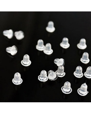 Náušnicový puzetový uzáver silikónový - 1 kus