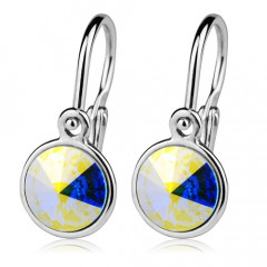 Detské strieborné náušnice, Crystals from SWAROVSKI® Crystal AB