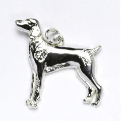 Strieborný prívesok pes stavač