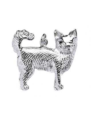 Strieborný prívesok pes čivava