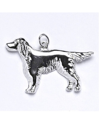 Strieborný prívesok pes seter