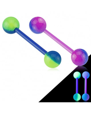 Piercing do jazyka - svietiaci v tme