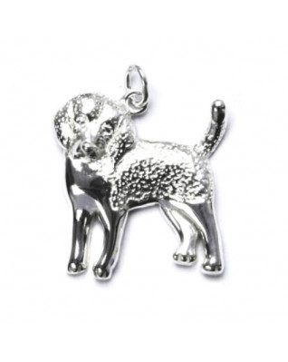Strieborný prívesok pes bígl