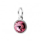 Strieborný prívesok s kameňom Crystals from SWAROVSKI®Light Rose