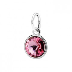 Strieborný prívesok s kameňom Crystals from SWAROVSKI®Light Rose