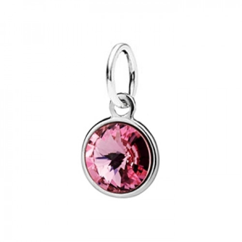 Strieborný prívesok s kameňom Crystals from SWAROVSKI®Light Rose