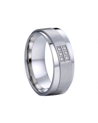 AN1028 Dámsky snubný prsteň so zirkónmi