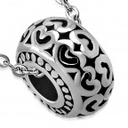 Navliekací oceľový prívesok korálek - srdiečka