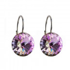 Strieborné náušnice s kryštálmi Crystals from Swarovski® Vitrail Light