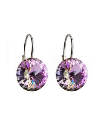 Strieborné náušnice s kryštálmi Crystals from Swarovski® Vitrail Light