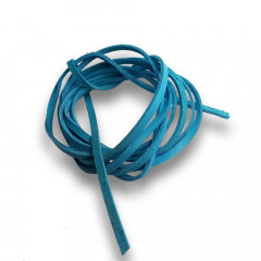 Rezaná kožená šnúrka tyrkysová, hr. 2 mm, dĺžka 100 cm