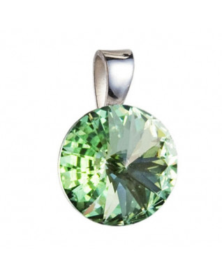 Strieborný prívesok rivoli Crystals from Swarovski® Chrysolite