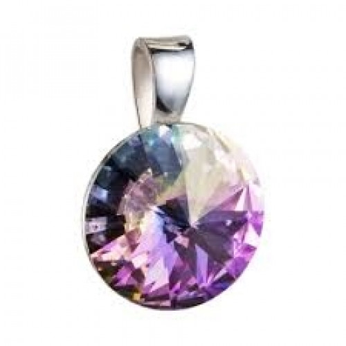 Strieborný prívesok rivoli Crystals from Swarovski® Vitrail Light