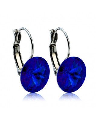Oceľové náušnice - Dark Sapphire