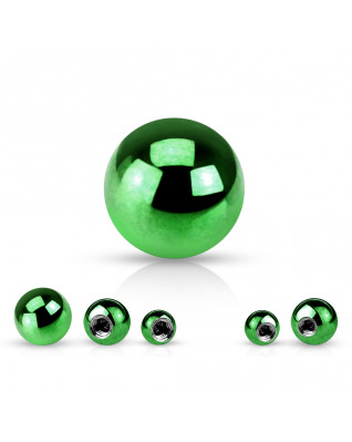 Oceľová náhradná gulička 1,2 x 3 mm, farba zelená