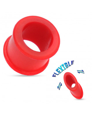 Silikónový tunel do ucha - červený