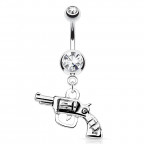 Piercing do pupku - revolver