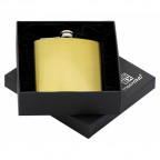 Pozlátená oceľová vrecková fľaša - ploskačka 175 ml