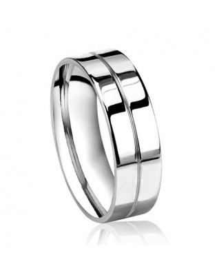 OPR0035 Pánsky oceľový prsteň, šírka 6 mm