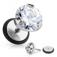 Falošný piercing - číry kameň