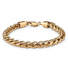 Pánsky oceľový náramok pozlátený