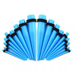 Akrylátový rozťahovač do ucha svetlomodrý