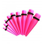 Akrylátový rozťahovač do ucha ružový