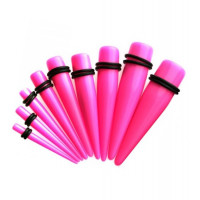 Akrylátový rozťahovač do ucha ružový