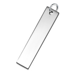 Oceľový prívesok - obdĺžnik 10 x 45 mm