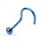 Zahnutý piercing do nosa - polgulička