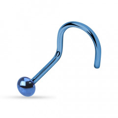 Zahnutý piercing do nosa - polgulička