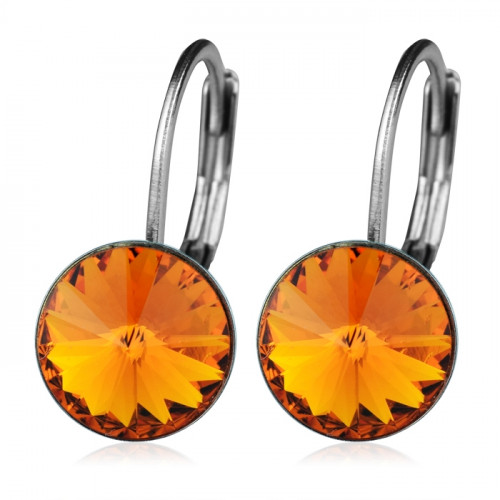 Oceľové náušnice s kryštálmi Swarovski® TANGERINE