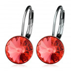 Oceľové náušnice s kryštálmi Swarovski®, PADPARDSCHA