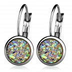 Oceľové náušnice, CRYSTAL AB