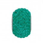 Navliekací prívesok korálik s kryštálmi Swarovski®, Emerald