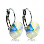 Oceľové náušnice s kryštálmi Swarovski® 12 mm, AB