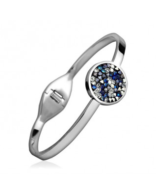 Oceľový náramok s kryštálmi Crystals from Swarovski® BLUE PEPPER