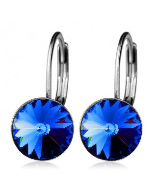 Oceľové náušnice - Sapphire, 8 mm