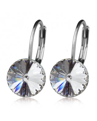 Oceľové náušnice - Crystal 8 mm