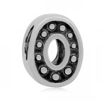 Navliekací oceľový prívesok korálku - číslice 0