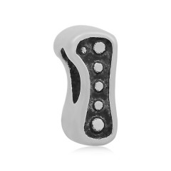 Navliekací oceľový prívesok korálku - číslice "1"