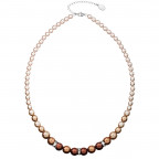 Hnedý perlový náhrdelník Crystals from Swarovski®