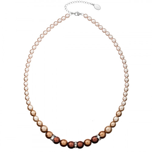 Hnedý perlový náhrdelník Crystals from Swarovski®