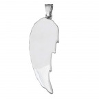 Prívesok oceľ - anjelské krídlo s ružou